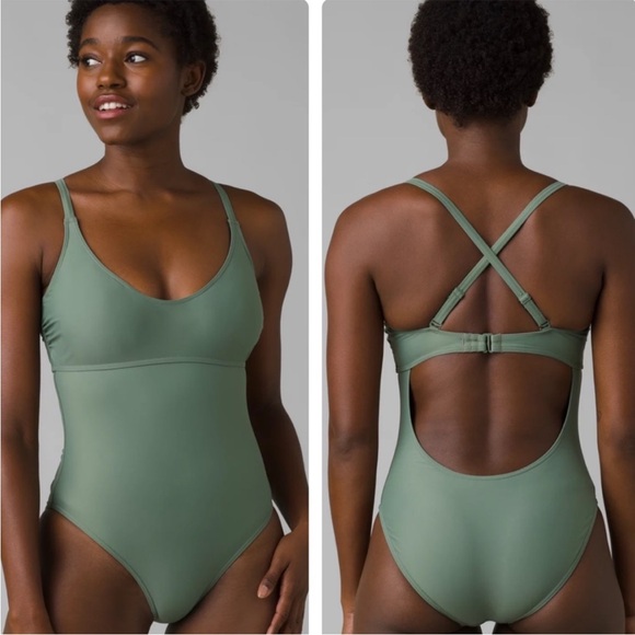 Prana Other - PRANA NWT WOMEN’S MARINA ONE PIECE SWIMSUIT IN ARMY GREEN LARGE 38D